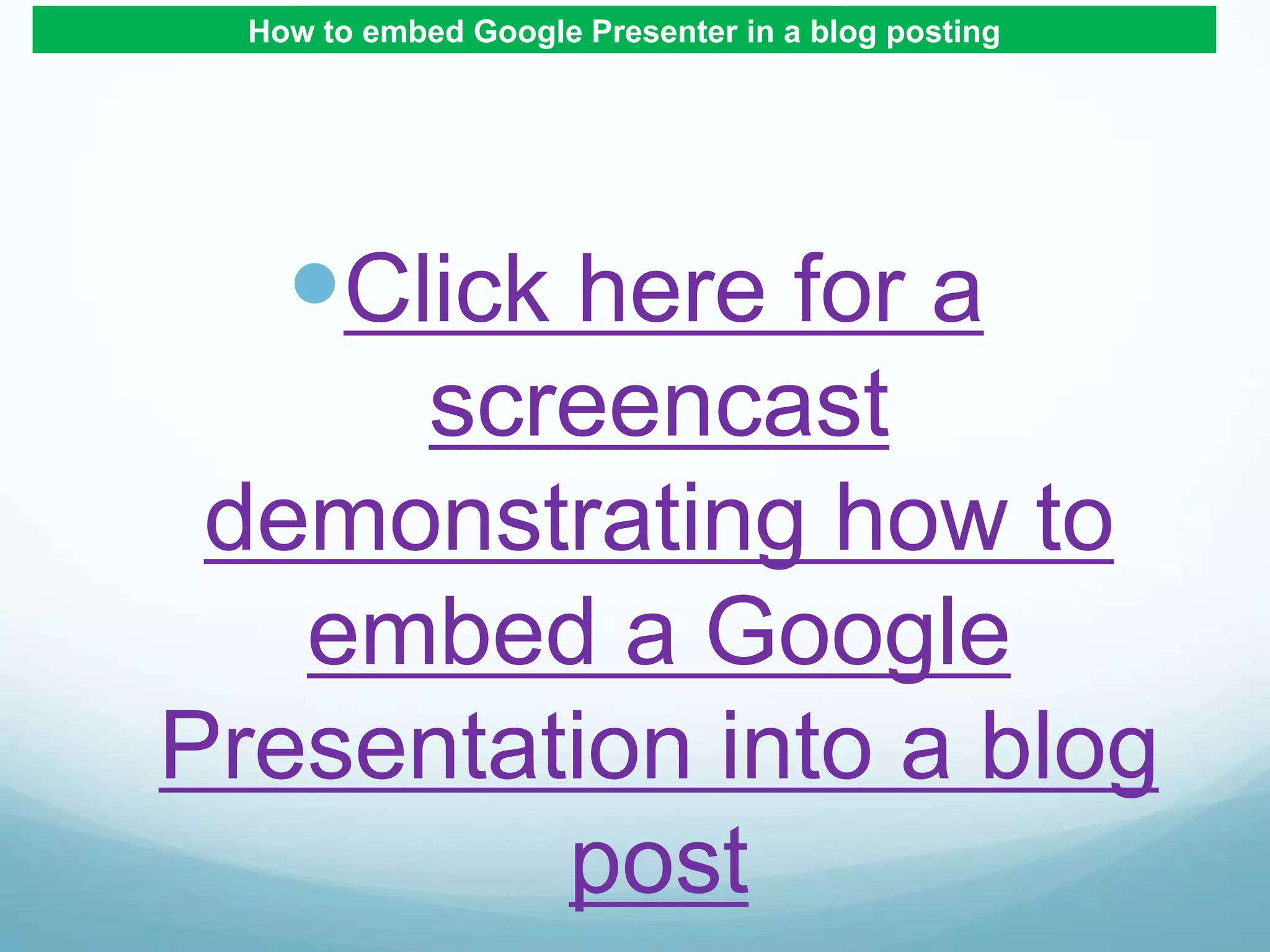 Project can be embedded into a website or blog