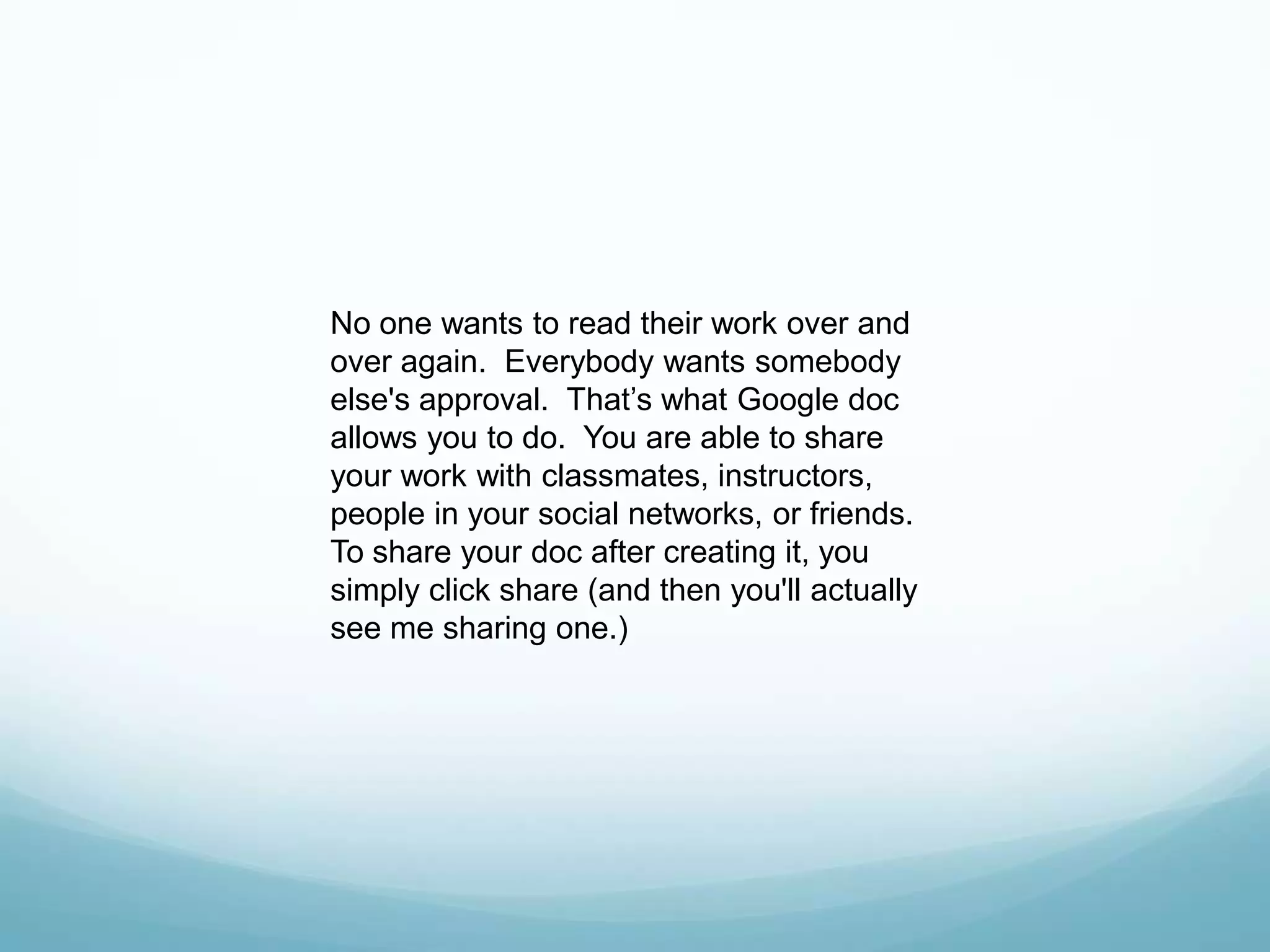 How to share your Google docHow to share your Google doc