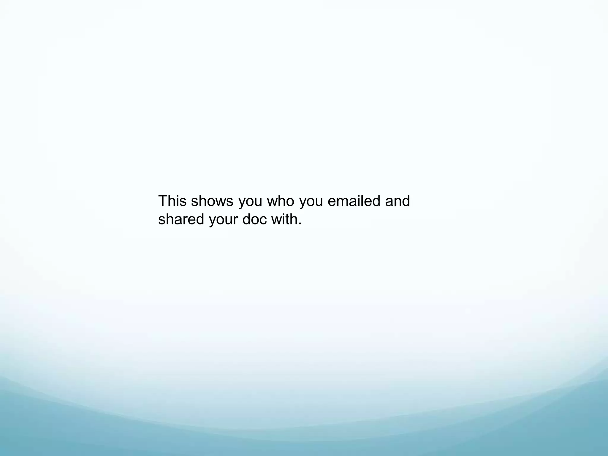 Sharing Your DocVideoVideo