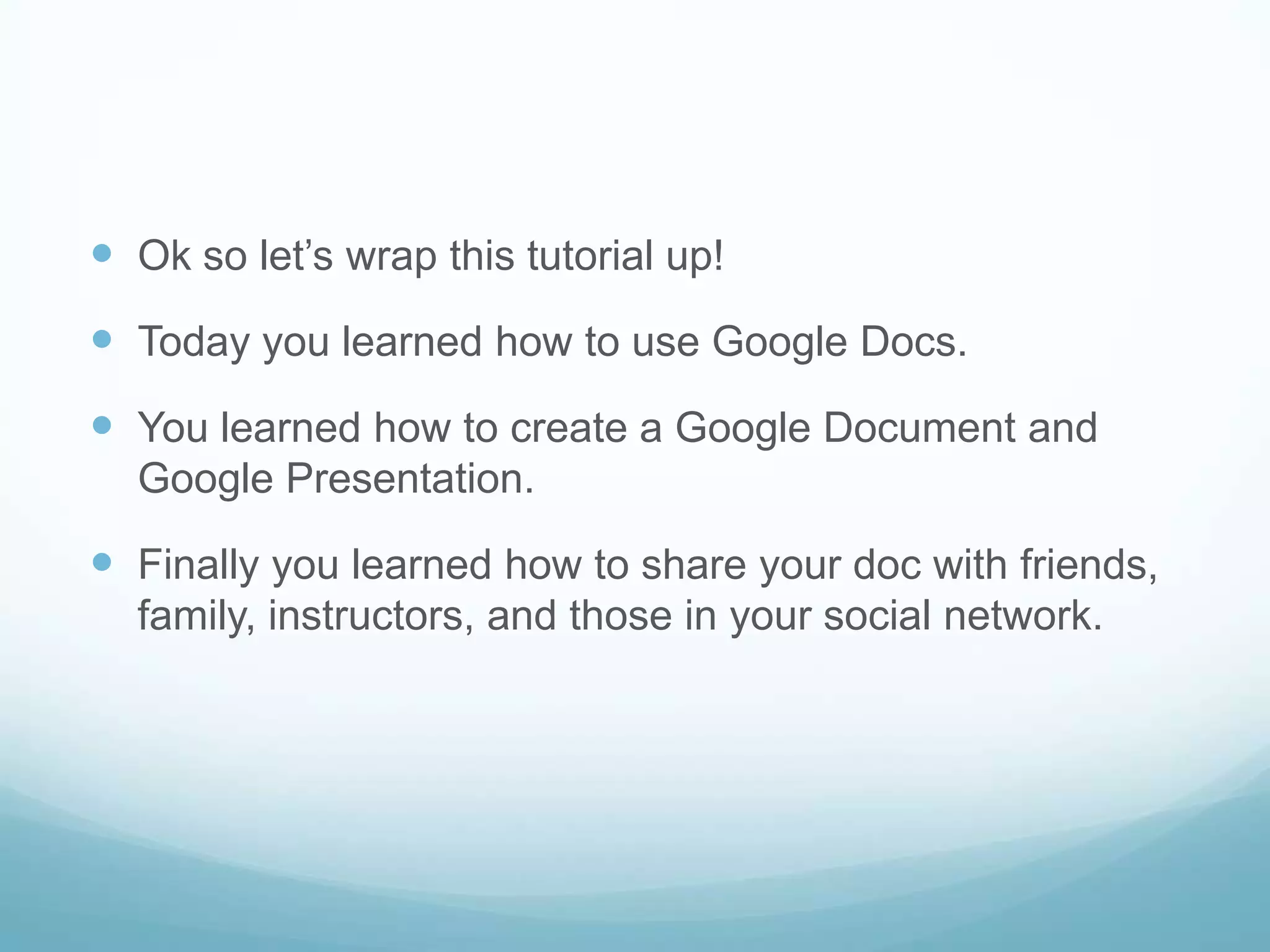 Sharing Your DocVideoVideo