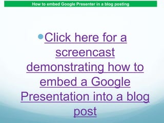 Project can be embedded into a website or blog