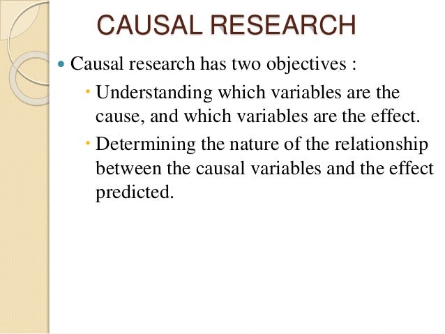 causal research design definition