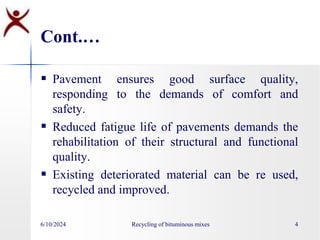 ppt on recycling of asphalt mix containing Reclaimed Asphalt Pavement | PPT