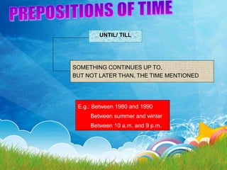 Prepositions - Usage and exercises for EFL | PPT