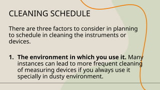 THE IMPORTANCE OF MEASURING INSTRUMENTS MAINTENANCE | PPTX