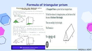 Formula of triangular prism
ARIZALA, KENT
 