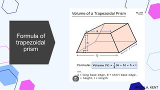 Formula of
trapezoidal
prism
ARIZALA, KENT
 