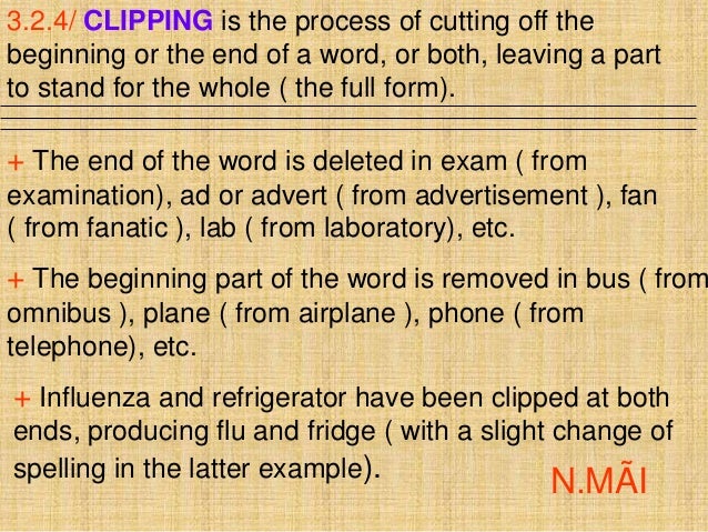 100 Examples Of Clipped Words 100 Examples Of Clipped Words