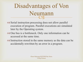 Von Neumann vs Harvard Architecture | PPTX