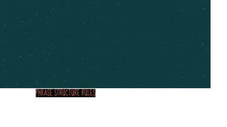 PHRASE STRUCTURE RULES
These rules state the structure of a phrase of
a specific type will consist of one or more
constituents in a particular order.
1. A sentence (S) rewrites as a noun phrase
(NP) and a verb phrase (VP).
2. A noun phrase rewrites as either an article
plus an optional adjective plus a noun,
or a pronoun, or a proper noun)
3. A verb phrase rewrites as a verb plus a
 