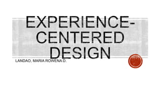 LANDAO, MARIA ROWENA D.
 