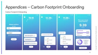 Copyright
©
by
2021
Roque
Group.
All
rights
reserved.
16
Appendices – Carbon Footprint Onboarding
Carbon Footprint Onboarding
 