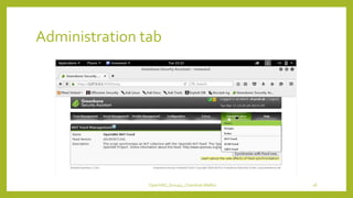 Administration tab
OpenVAS_Group4_Chandrak-Melbin 18
 