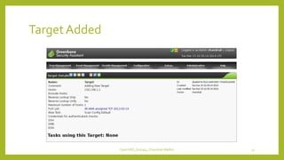 TargetAdded
OpenVAS_Group4_Chandrak-Melbin 41
 