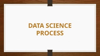 DATA SCIENCE
PROCESS
 