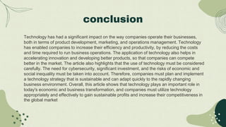 Technology Assignment Conclusion The role of technologi in economic .pptx