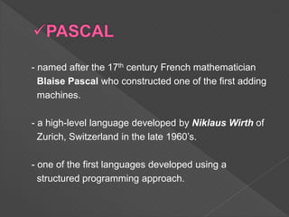 Group 4 programming language | PPT