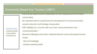 Challenges of community based Eco-Tourism sustainability in Kota Klias ...