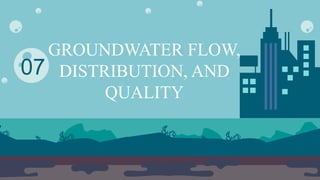 GROUNDWATER FLOW,
DISTRIBUTION, AND
QUALITY
07
 