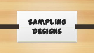 Sampling Design | PPTX
