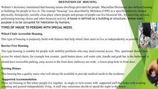 HOUSING FOR ADULT WITH INTELLECTUAL DISABILITY.. | PPTX