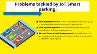Smart Parking Using IoT An Application of Sensor Network | PPTX