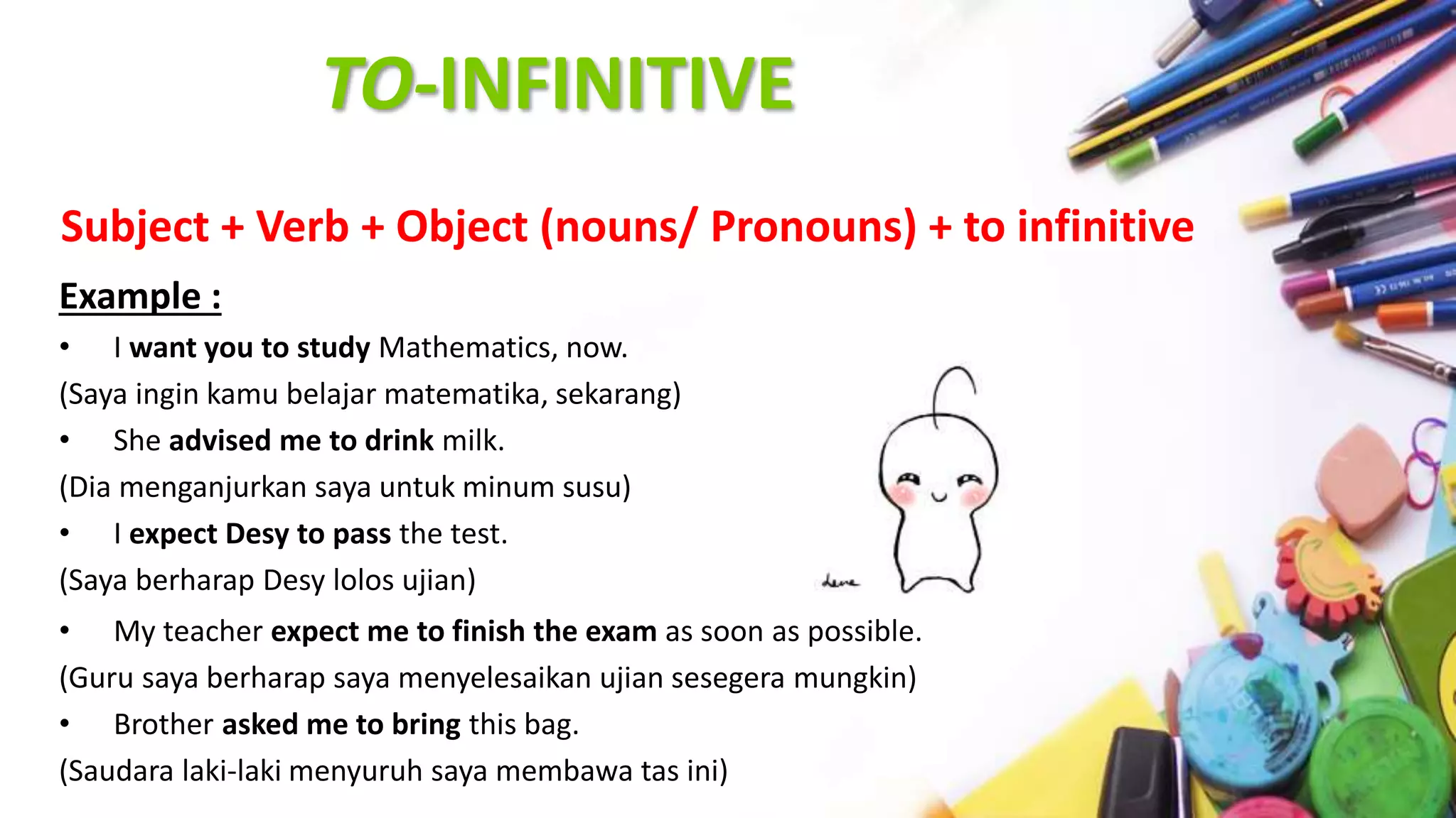 GENERAL ENGLISH - ING FORM / TO+INFINITIVE | PPTX