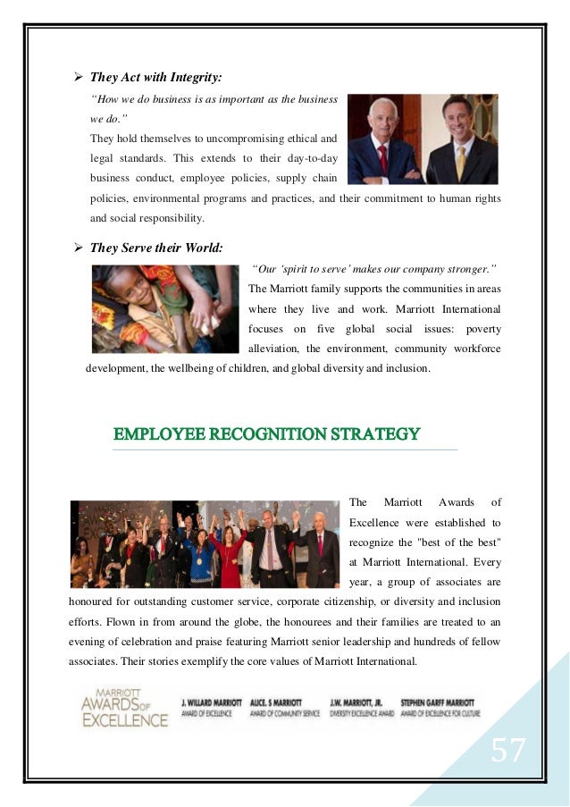 Principles of Management in Hotel Industry (Marriott Hotels & Resorts)