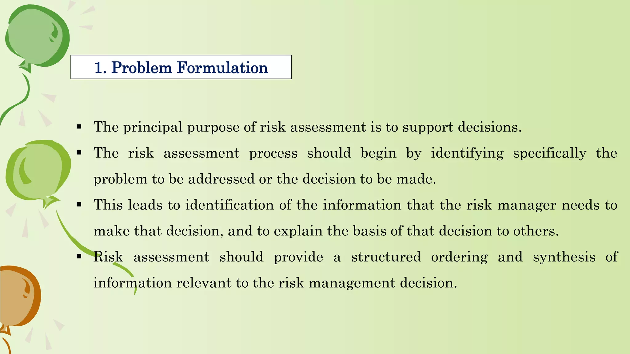Problem Formulation Risk Assessment Group 5 ( microbial hazard and risk assessment ) | PPTX