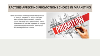 Comprehensive Guide to Factors Influencing Promotion Choices in ...