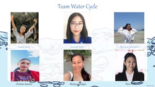 Name
Title
Name
Title
Name
Title
Name
Title
Team Water Cycle
Giselle Javier Jemmafe bauto Marianne joyce salvio
Christine dianzon Marijoy panaligan Kyza urieta
 