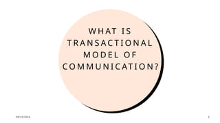 Transactionl Model transactional model of communication n | PPTX