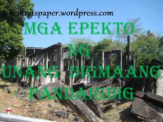 Mga epekto
      ng
unang digmaang
  pandaigdig
 