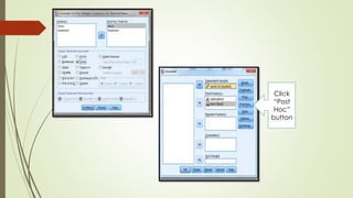 Click
“Post
Hoc”
button
 