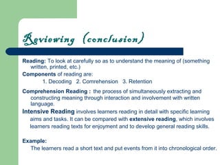 Reading Perusing Scanning Differences Type of Reading ; Skimming & Scaning | PPT