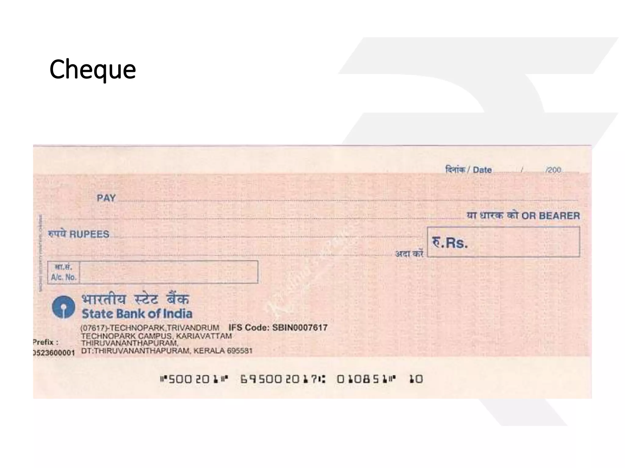 Cheque 
 