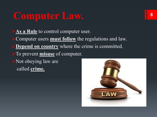 Social, Legal & Ethical Aspects of Computing. | PPTX