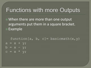 Matlab Functions | PPTX