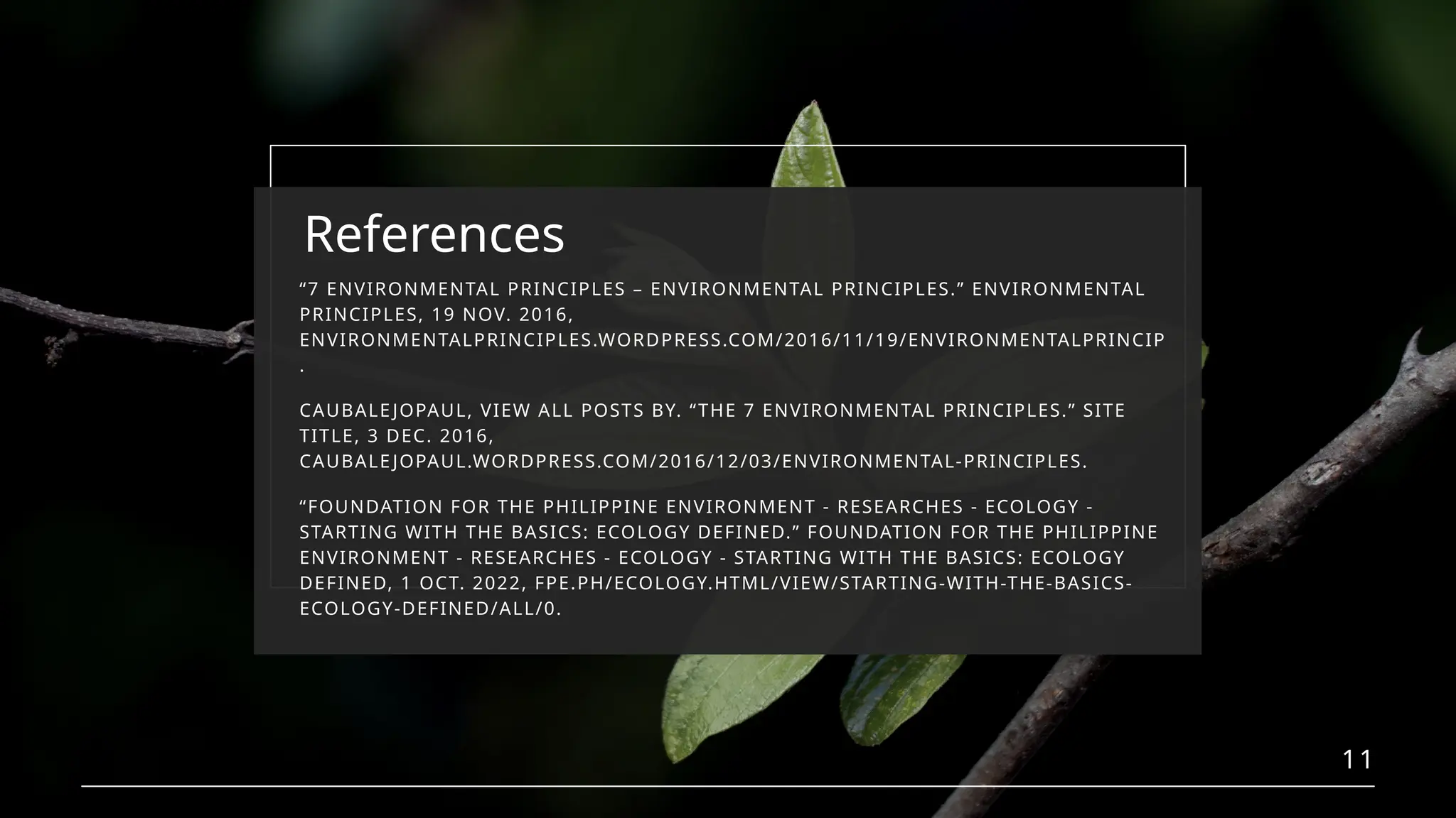 Group 6 The Seven Environmental Principle Pptx