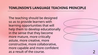 PRINCIPLES OF MATERIAL DEVELOPMENT PRESENTATION | PPTX