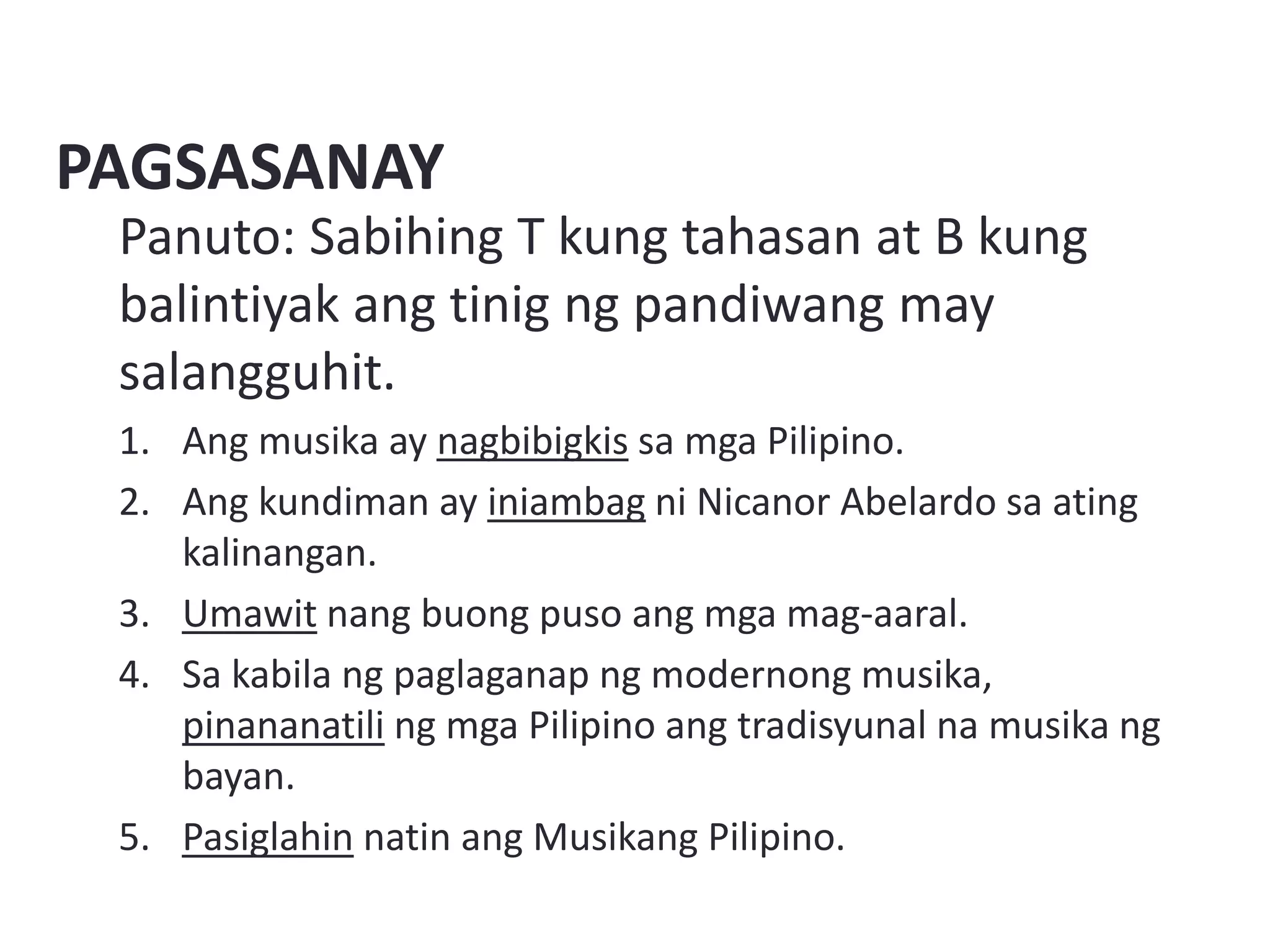 Tukuyan Examples Group 6 mga salitang pangnilalaman | PPTX