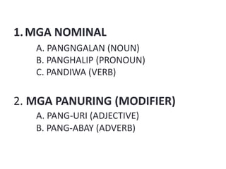 Group 6 mga salitang pangnilalaman | PPTX