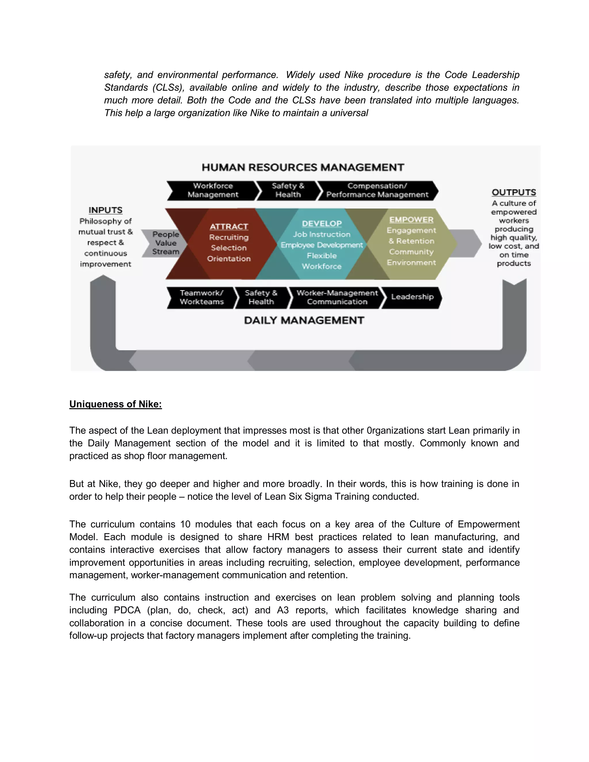 nike lean manufacturing