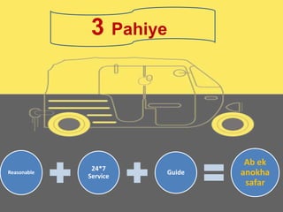 3 Pahiye
Reasonable
24*7
Service
Guide
Ab ek
anokha
safar
 