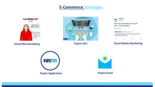 E-Commerce Strategies
Visual Merchandising Paytm SEO Social Media Marketing
Paytm Application Paytm Email
 