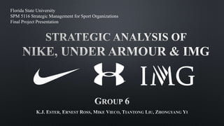 Florida State University
SPM 5116 Strategic Management for Sport Organizations
Final Project Presentation
 