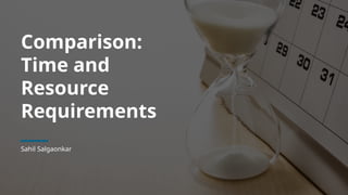 Comparison:
Time and
Resource
Requirements
Sahil Salgaonkar
 