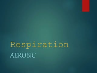 Respiration
AEROBIC
 