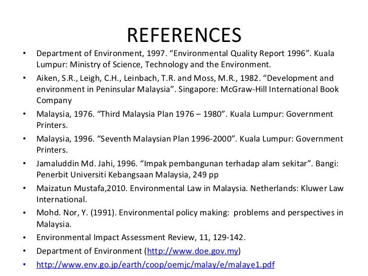 Environmental Policy In Malaysia