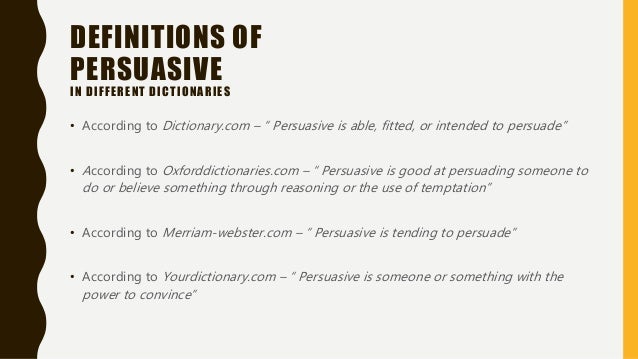 meaning of persuasive paragraph